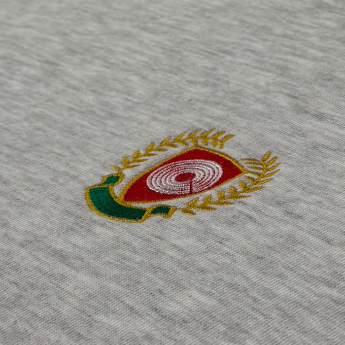Yeezy Season 5 Embroidered Calabasas Crewneck In Heather Grey