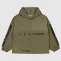 Yeezy Season 5 Hooded Windbreaker In Military Stone