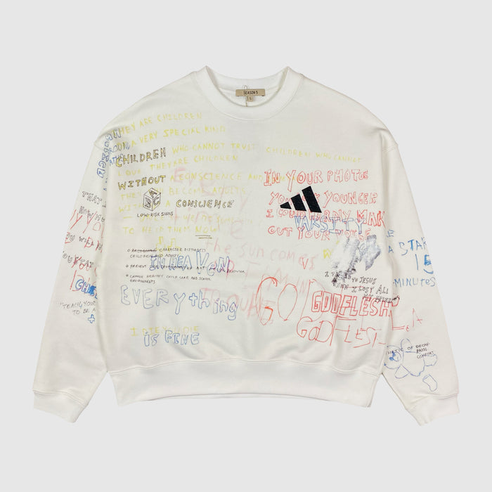 Yeezy Season 5 Scribbled Adidas Crewneck By ERD