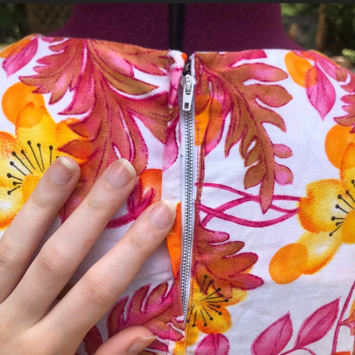 Young Hawaii Pink And Orange Floral Dress
