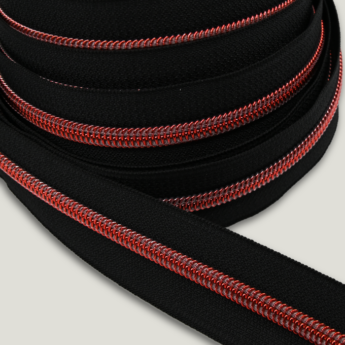 Zipper Tape || Crimson Red - Chroma Coil - Nylon Coil #5
