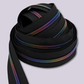 Zipper Tape || Rainbow Coil, Black Tape - Nylon Coil #5 Continuous Cut